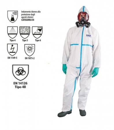 Tuta Protettiva Monouso Hazmat | Copertura Totale Con Cappuccio | Taglie S-4XL | Impermeabile E Antipolvere - Foto 11